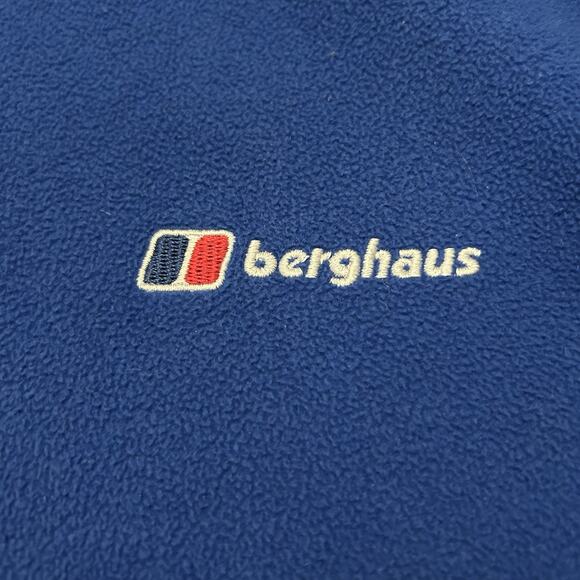 Berghaus Men's Blue Fleece Jacket Medium Stand-Up Collar Full Zip - Picture 5 of 8